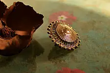 प्रभा ✺ Brass Finger Ring { 18 }